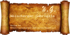 Weiszberger Gabriella névjegykártya