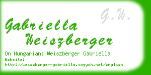 gabriella weiszberger business card